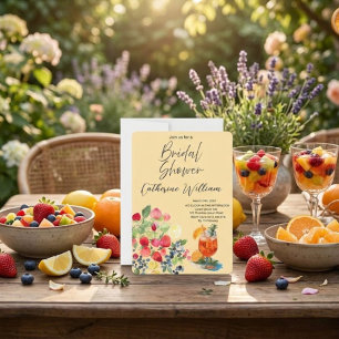 Sweet & Juicy Fruit Party Bridal Shower Invitation