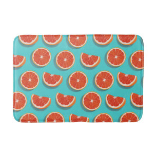 Sweet Juicy Orange Pattern Bath Mat
