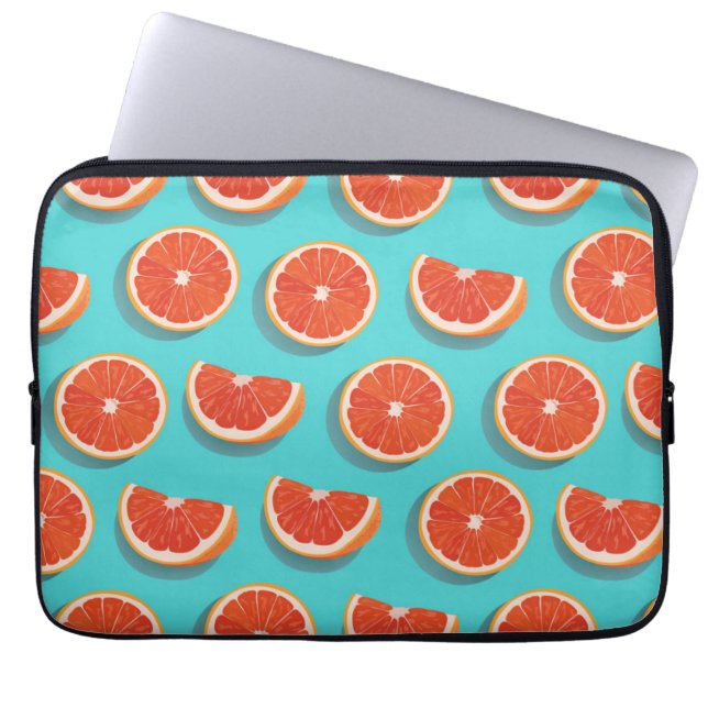 Sweet Juicy Orange Pattern Laptop Sleeve (Front)