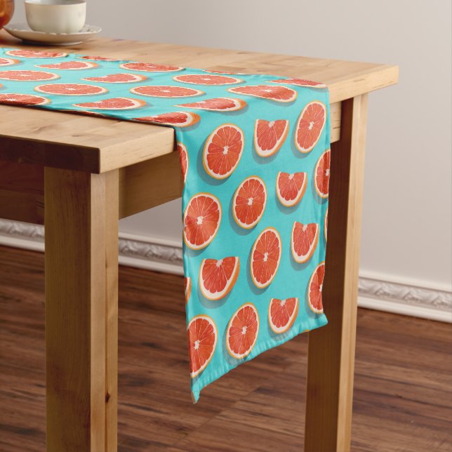 Sweet Juicy Orange Pattern Medium Table Runner (In Situ)