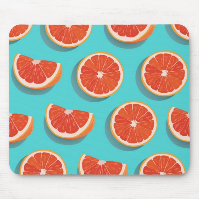 Sweet Juicy Orange Pattern Mouse Mat (Front)