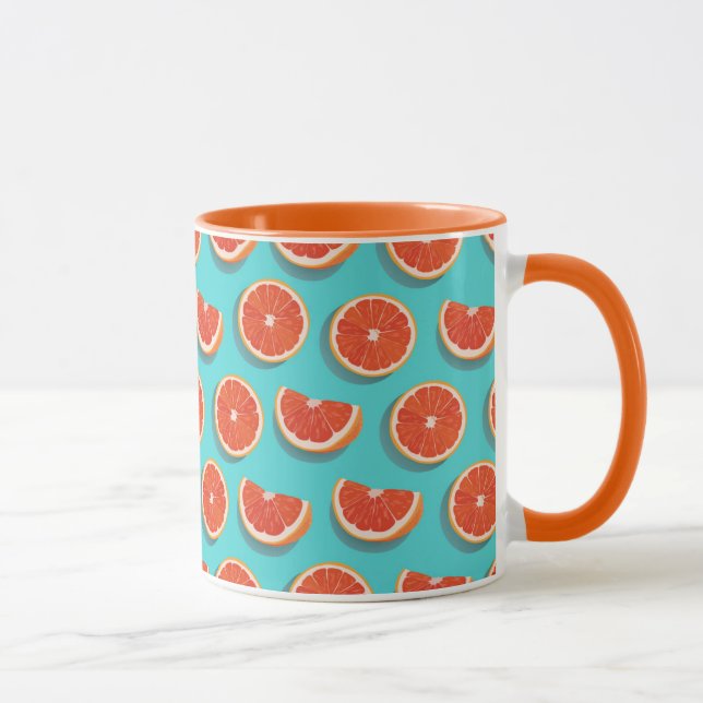 Sweet Juicy Orange Pattern Mug (Right)