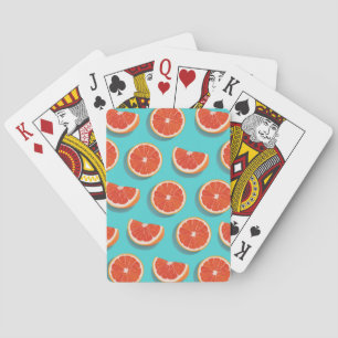 Sweet Juicy Orange Pattern Playing Cards