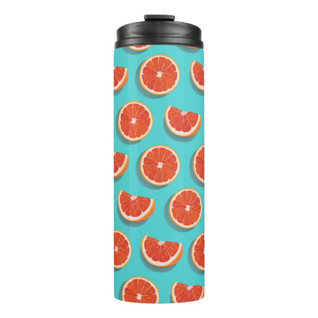 Sweet Juicy Orange Pattern Thermal Tumbler (Front)