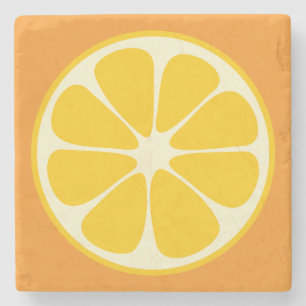 Sweet Juicy Orange Tropical Citrus Fruit Slice Stone Coaster