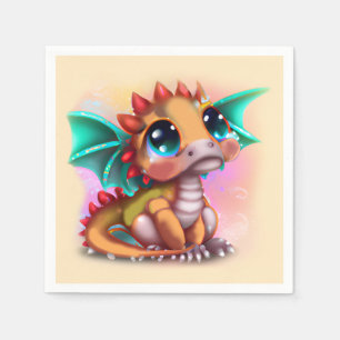 Sweet Kawaii Baby Dragon Napkin