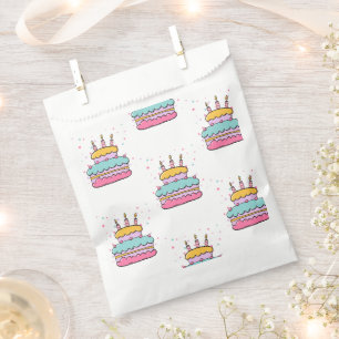 Sweet Kawaii Birthday Cake Kids Party Favor Favour Bags