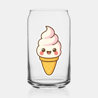 Sweet Kawaii Ice Cream Can Glass