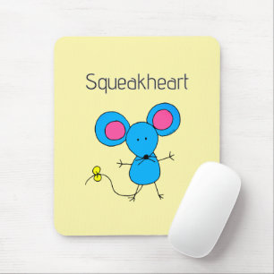 Sweet Kawaii Mouse Squeakheart Love Pun Mat