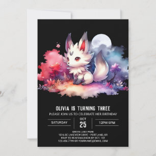 Sweet Kids Wolf Birthday Invitation