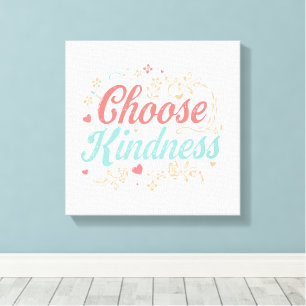 Sweet Kindness Matters Typography Canvas Print