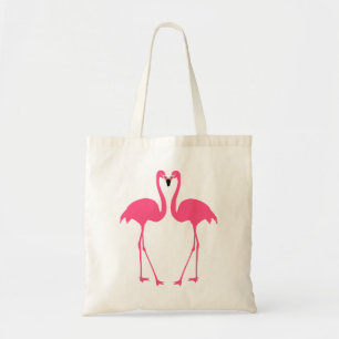 Sweet kiss Couple cute pink flamingos isolated Tote Bag