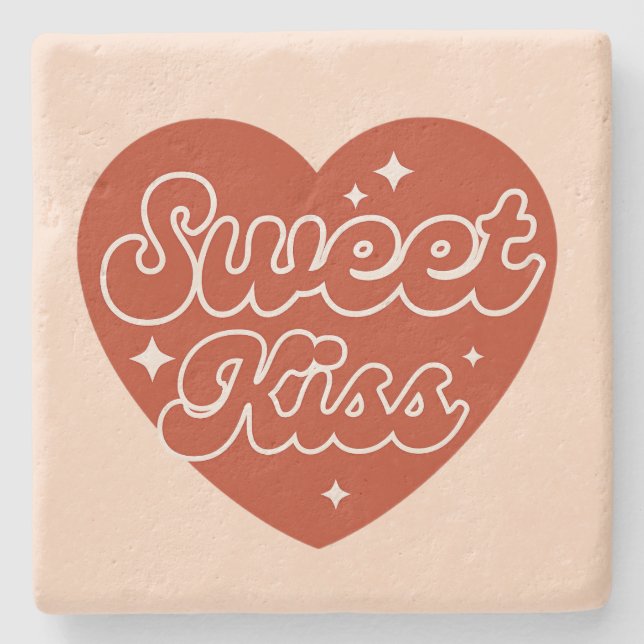 Sweet Kiss Stone Coaster (Front)