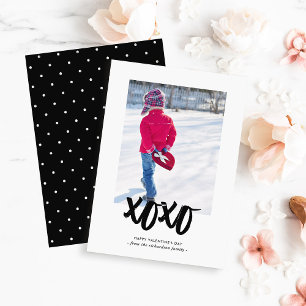 Sweet Kisses Happy Valentine's Day with Photo Holiday Card
