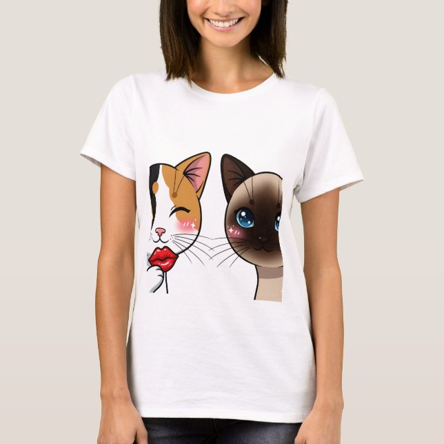 Sweet Kissy Cats T-Shirt (Front)