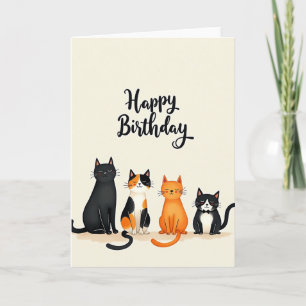 Sweet Kitten Birthday Card