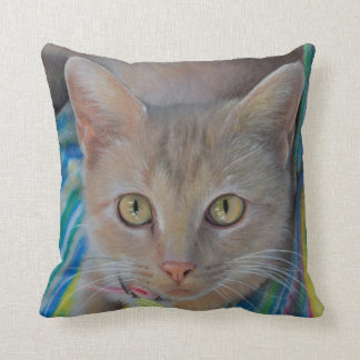 Sweet Kitten Drawing Pillow