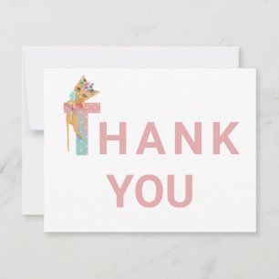*~* Sweet Kitten Pastel Baby Shower Thank You Card