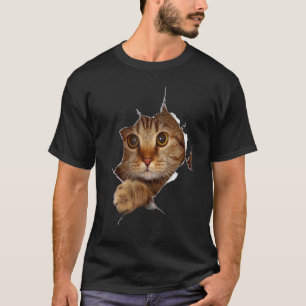 Sweet Kitten Torn Cloth Cat Cat Owner Cat Lady T-Shirt