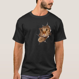 Sweet Kitten Torn Cloth Cat Cat Owner Cat Lady T-Shirt