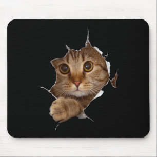Sweet Kitten Torn Cloth - Funny Cat Lover Cat Owne Mouse Mat