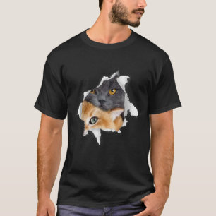 Sweet Kitten Torn Cloth Funny Cat Lover Cat Owner T-Shirt