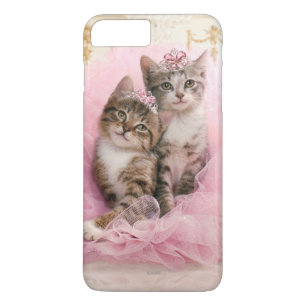Sweet Kittens in Tiaras and Pink Sparkly Tutu iPhone 8 Plus/7 Plus Case
