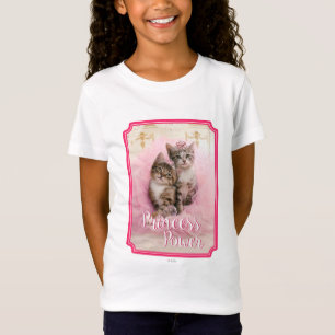 Sweet Kittens in Tiaras and Pink Sparkly Tutu T-Shirt