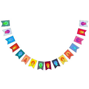 sweet kitties funny cats festive colour custom bunting