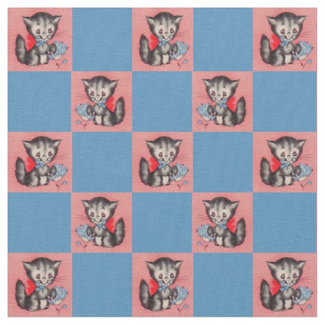 sweet kitty cat fabric (Close Up)