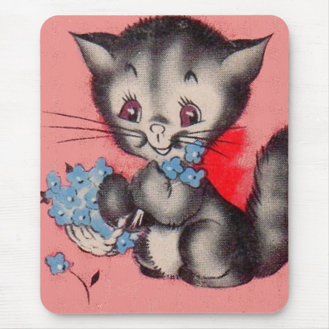 sweet kitty cat mouse mat (Front)