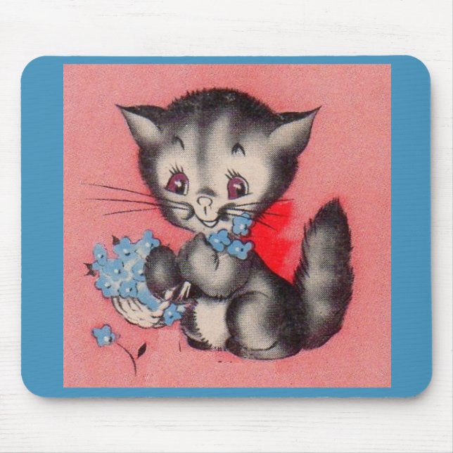 sweet kitty cat mouse mat (Front)