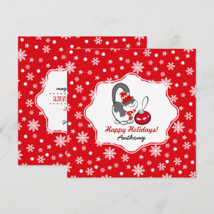 Sweet Kitty   Custom Name Christmas Cards for kids