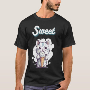 Sweet Kitty, Cute Cat Ice Cream Cone -vibe T-Shirt