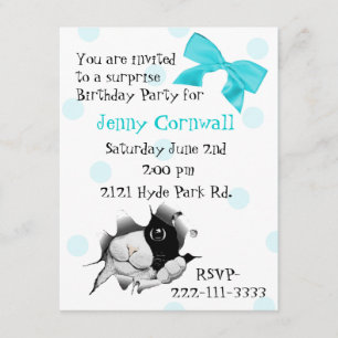 Sweet Kitty Face Birthday Party Invitation