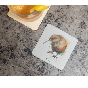 Sweet Kiwi, custom Glass Coaster