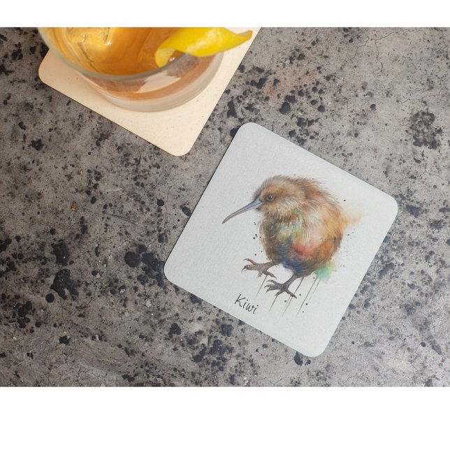 Sweet Kiwi, custom Glass Coaster (Creator Uploaded)