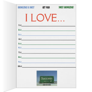 SWEET KNOWLEDGE CARD