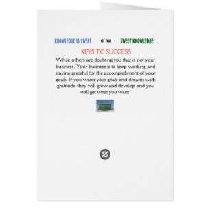SWEET KNOWLEDGE CARD