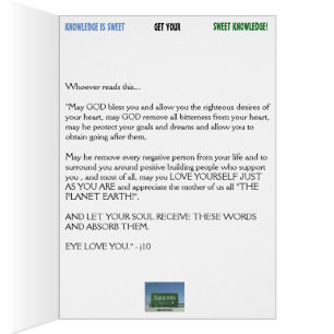 SWEET KNOWLEDGE CARD