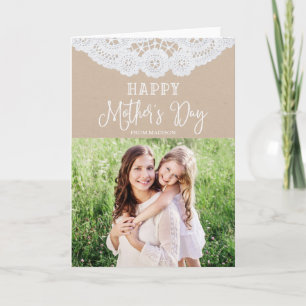 Sweet Lace   Mother's Day Photo Greeting Card