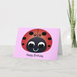 Sweet Ladybug Birthday Card