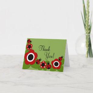 Sweet Ladybug Thank You Note Card
