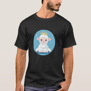 Sweet Lamb with Crown for a Regal Style T-Shirt