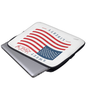 Sweet Land of Liberty Laptop Sleeve- Patriotic USA Sleeve