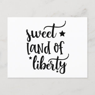 Sweet land of liberty postcard