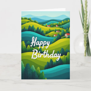 Sweet Landscape Birthday Card