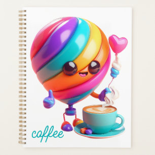 Sweet Latte Buddy Spiral Notebook Planner