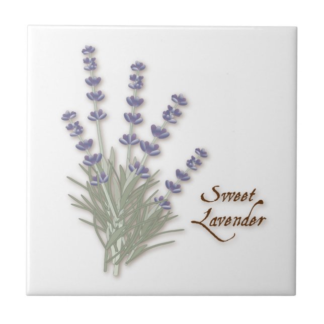 Sweet Lavender Ceramic Tile (Front)