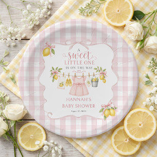 Sweet Lemon Baby Shower Paper Plate